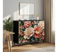 vidaXL Credenza BORNE Rovere Nero 102 x 33 x 76 cm