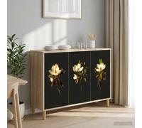 vidaXL Credenza BREMEN Sonoma 102 x 33 x 75 cm Legno ingegnerizzato, Mobile laterale rettangolare moderno, unità di stoccaggio elegante per soggiorno e sala da pranzo, soluzione funzionale