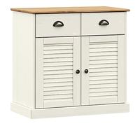 vidaXL Credenza Cassetti Vigo Bianco 78x40x75 cm Legno Massello Pino, credenza con cassetti, Mobile da Soggiorno, credenza Alta, credenza da Cucina