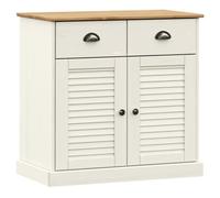 vidaXL Credenza Cassetti Vigo Bianco 78x40x75 cm Legno Massello Pino, credenza con cassetti, Mobile da Soggiorno, credenza Alta, credenza da Cucina