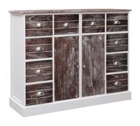 VIDAXL - Credenza con 10 Cassetti Marrone 113x30x79 cm in Legno