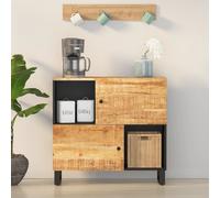 vidaXL Credenza con 2 Ante 80x33x75 cm in Legno Massello di Mango