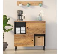 vidaXL Credenza con 2 Ante 80x33x75 cm in Legno Massello di Mango