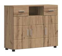 vidaXL Credenza con 2 cassetti e 3 ante, in rovere, legno ingegnerizzato, 88.5 x 30.5 x 73 cm. Mobile moderno per interni, ottima soluzione di stoccaggio per il soggiorno, elegante e contemporanea.