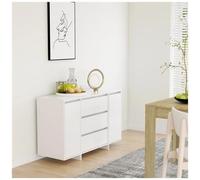 AX Credenza Mobiletto Cassetti 2ante 120x41x75cm Bianco Legno Moderno New 809611