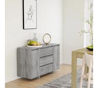 vidaXL Credenza con 3 Cassetti Grigio Sonoma 120x41x75cm in Truciolato