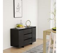 vidaXL Credenza con 3 Cassetti Nera 120x41x75 cm in Truciolato