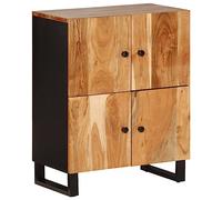 vidaXL Credenza con 4 Ante 60x33x75 cm in Legno Massello di Acacia
