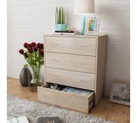 vidaXL Credenza con 4 Cassetti 60x30,5x71 cm Colore Rovere