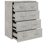 vidaXL Credenza con 4 Cassetti 60x30,5x71 cm Grigio Cemento