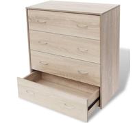 vidaXL Credenza con 4 Cassetti in Rovere Cassettiera Mobiletto Mobile Arredo