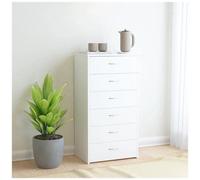 vidaXL Credenza con 6 Cassetti Bianca 50x34x96 cm in Legno Multistrato
