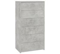 vidaXL Credenza 6 Cassetti Grigio Cemento 50x34x96cm Legno Multistrato