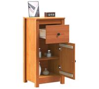 vidaXL Credenza con cassetti, 2 pezzi, marrone cera, 39 x 34,5 x 80 cm, elegante credenza per soggiorno, moderno elemento rettangolare in legno massello