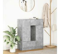 vidaXL Credenza con Cassetti e Ante Grigio Cemento 73x31x90 cm, armadietto, Armadio credenza, Armadio da corridoio, Armadio Buffet, Armadio da Cucina
