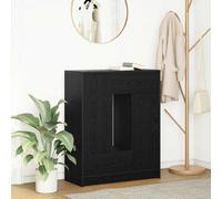 vidaXL Credenza con Cassetti e Ante Rovere Nero 73x31x90 cm, armadietto, Armadio credenza, Armadio da corridoio, Armadio Buffet, Armadio da Cucina