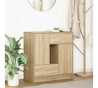 vidaXL Credenza con Cassetti e Ante Rovere Sonoma 70,5x34x74,5 cm, armadietto, Armadio credenza, Armadio da corridoio, Armadio Buffet