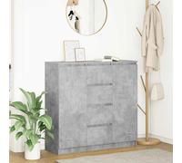 vidaXL Credenza con Cassetti Grigio Cemento 100,5x35x98,5cm Truciolato