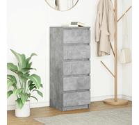 vidaXL Credenza con Cassetti Grigio Cemento 37,5x35x99cm in Truciolato