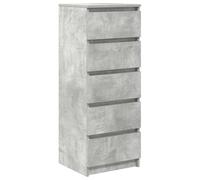 vidaXL Credenza con Cassetti Grigio Cemento 37,5x35x99cm in Truciolato