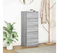 vidaXL Credenza con Cassetti Grigio Sonoma 37,5x35x99 cm in Truciolato