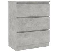 vidaXL Credenza con Cassetti Madia Cassettiera Mobile Armadietto Stoccaggio Elegante Minimalista Grigio Cemento 60x35x76 cm in Legno Multistrato