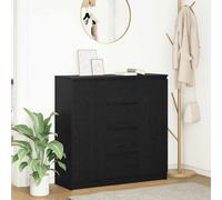 vidaXL Credenza con Cassetti Rovere Nero 100,5x35x98,5 cm Truciolato