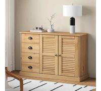 vidaXL Credenza con Cassetti VIGO 113x40x75 cm Legno Massello di Pino