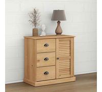 vidaXL Credenza con Cassetti VIGO 78x40x75cm Legno Massello Pino