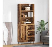 vidaXL Credenza con cassetto 2 pcs Legno vecchio Legno multistrato