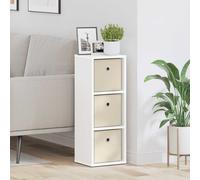 vidaXL Credenza con cassetto Bianco 25,5 x 22 x 69,5 cm, Credenza per soggiorno, design moderno, storage robusto, ampia organizzazione e arredamento elegante