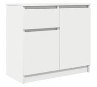 vidaXL Credenza con Cassetto Bianco 71x35x65 cm in Legno Multistrato, Mobile Contenitore, Mobile credenza, Armadio corridoio, Mobile Buffet