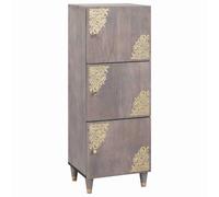 vidaXL Credenza con cassetto Grigio e Oro 40 x 33.5 x 110 cm