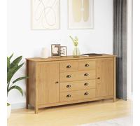 vidaXL Credenza Hill marrone miele 154 x 40 x 80 cm in legno di pino massiccio, rettangolare, moderno, resistente, design elegante per uno stile contemporaneo, seduta confortevole e layout spazioso