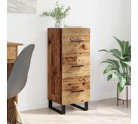 vidaXL Credenza con cassetto Legno vecchio 34,5 x 34 x 90 cm
