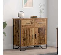 vidaXL Credenza con cassetto Legno vecchio 79,5 x 35,5 x 74,5 cm