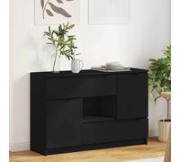 vidaXL Credenza con cassetto Nero 100 x 30 x 65,6 Legno multistrato