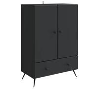 vidaXL Credenza con cassetto nero 66 x 34,5 x 95 cm Legno Ingegneria, Buffet Rettangolare Elegante, credenza con ampie opzioni di stoccaggio, funzionale e minimalista per la tua stanza.