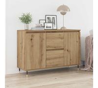 vidaXL Sideboard in Rovere Artigianale con Cassetti e Ante di Stoccaggio | Design Rettangolare per Sale Living e da Pranzo | Finitura Opaca | Materiale di qualità