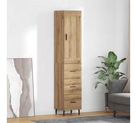 vidaXL Credenza con cassetto Rovere artigianale 34,5 x 34 x 180 cm