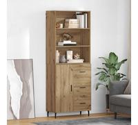 vidaXL Credenza con cassetto Rovere artigianale 69,5 x 34 x 180 cm