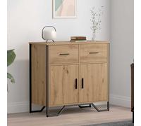 vidaXL Credenza con cassetto rovere artigianale 79.5 x 35.5 x 74.5 cm