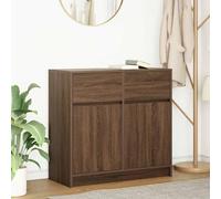 vidaXL Credenza con Cassetto Rovere Marrone 80x34x76 cm in Truciolato