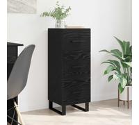 vidaXL Credenza con cassetto Rovere Nero 34,5 x 34 x 90 cm, Ampio Spazio, Mobile Laterale Rettangolare, Arredamento Rustico, Robusto, per organizzare Il Soggiorno