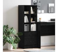 vidaXL Credenza con cassetto Rovere Nero 45,5 x 34 x 127 cm