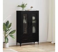 vidaXL Credenza con cassetto Rovere Nero 70 x 31 x 115 cm