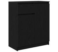 vidaXL Credenza con Cassetto Rovere Nero 71x35x84 cm Legno Multistrato, Mobile Contenitore, Mobile credenza, Armadio corridoio, Mobile Buffet