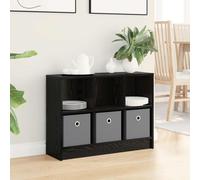 vidaXL Credenza con cassetto Rovere Nero 73,5 x 22,5 x 53,5 cm, Mobile contenitore moderno, libero in piedi, spazio ampio, organizzatore funzionale, design elegante per il soggiorno