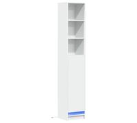 vidaXL Credenza con LED Bianca 36x32,5x200 cm in Legno Multistrato, credenza con luci LED, credenza con Ante, Mobile da Soggiorno, credenza con LED