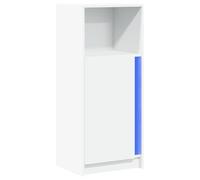 vidaXL Credenza con LED Bianca 42,5x34x100 cm in Legno Multistrato, credenza con luci LED, credenza con Ante, Mobile da Soggiorno, credenza con LED
